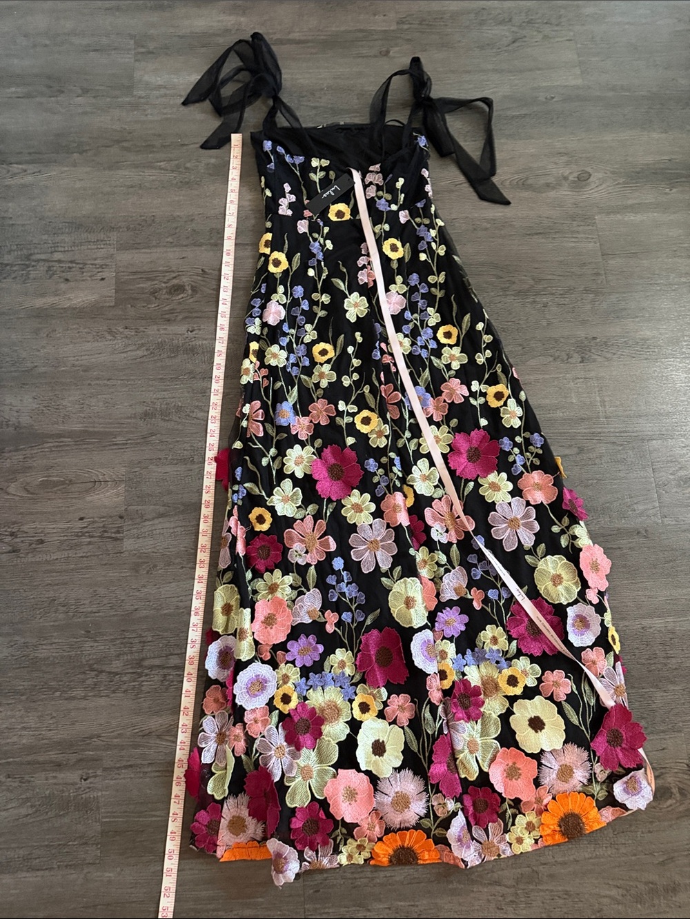 Lulus Black Floral Embroidered Maxi Dress - Picture 5 of 7